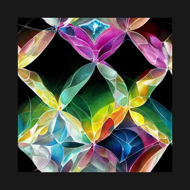 Asymmetric Rainbow crystal pattern by StoneyPhenix