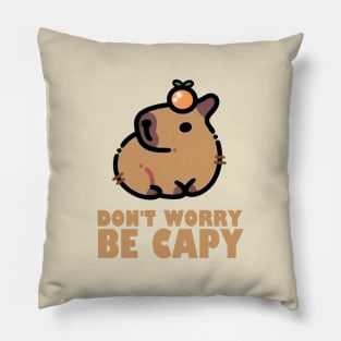 Don't Worry Be Capy - Capybara Pillow