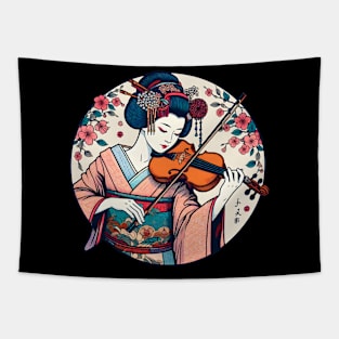 Violin geisha Tapestry