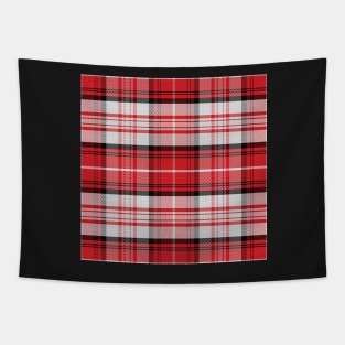 Scottish tartan, black, white and red Tapestry