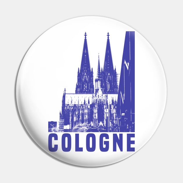 Cologne Pin by Den Vector