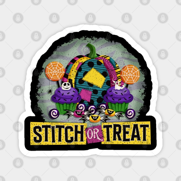 Stitch or Treat Magnet by onarolltees