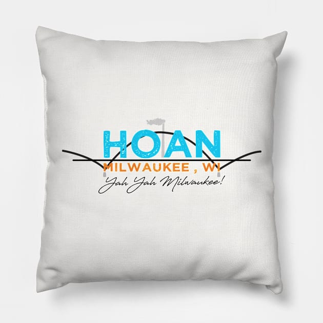 Hoan Bridge • Milwaukee WI Pillow by The MKE Rhine Maiden