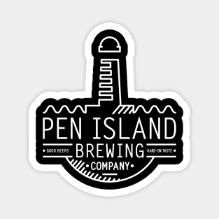 Pen Island Brewing Company Wire Frame Reverse Logo Magnet
