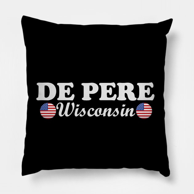 De Pere Wisconsin Pillow by Eric Okore