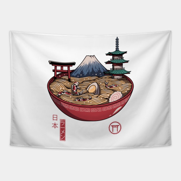 A Japanese Ramen Tapestry by Vincent Trinidad Art