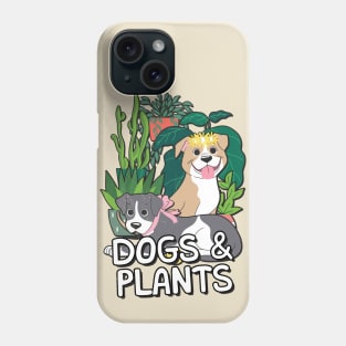 cute dogs and plants Phone Case