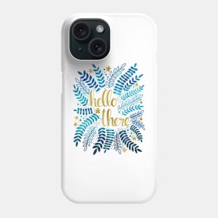 Hello There - Blue & Gold Phone Case