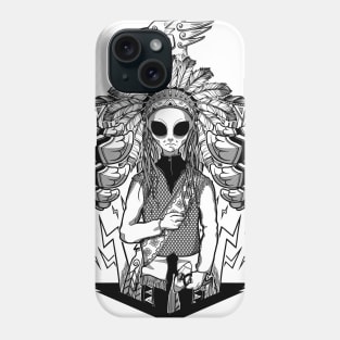 The alien Sitting Bull Phone Case