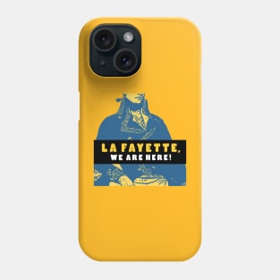 La Fayette, We Are Here! Podcast - Alt Design Yellow Phone Case