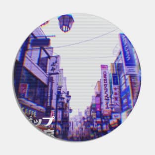 Japanese city pop art series 2 - Kichijoji Musashino Tokyo Japan in - retro aesthetic - Vaporwave style Pin