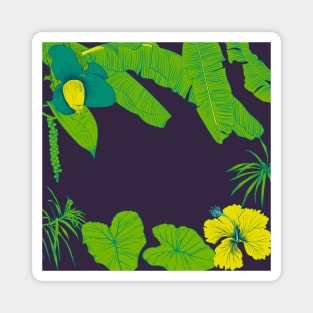 Seamless tropical pattern with banana palms Magnet