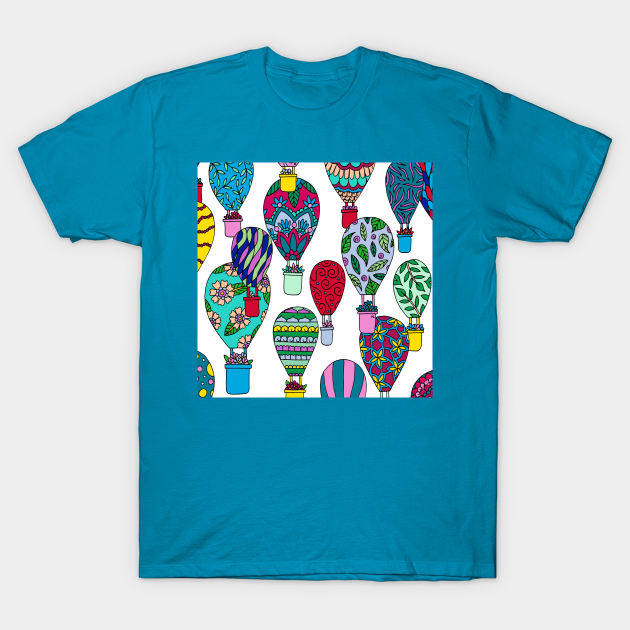 Discover Hot Air Balloons White Palette - Hot Air Balloon - T-Shirt