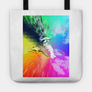 Astronaut Floating in colour space Tote