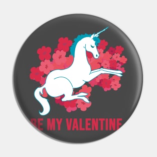 Valentine unicorn Pin