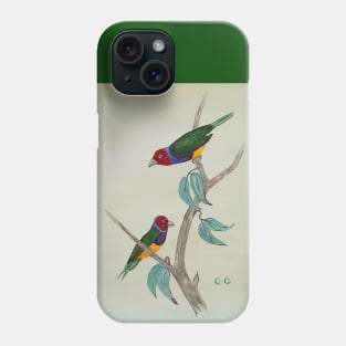 Australian Gouldian Finches art Phone Case