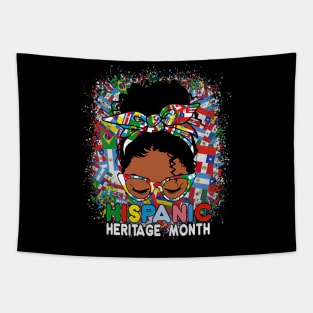 National Hispanic Heritage Month Latina melanin Messy Bun Tapestry