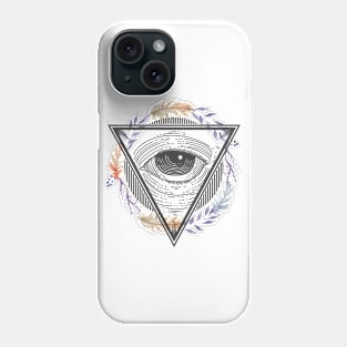 Third Eye Design, Pyramid Eye Art, Triangle Abstract Phone Case