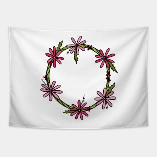Flower Crown Circles Tapestry