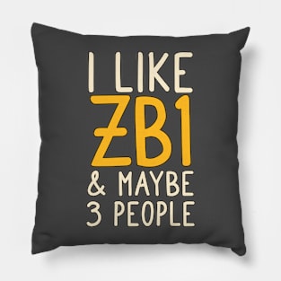 Zero base one I like zb1 and maybe 3 people typography zerose | Morcaworks Pillow