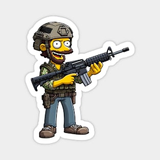 Tactical Yellow People Magnet