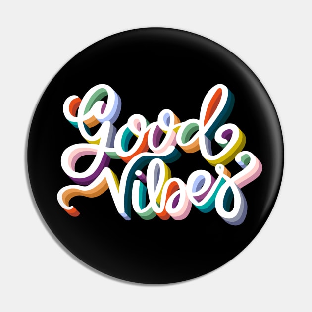 Good Vibes Lettering Pin by Adria Adams Co.