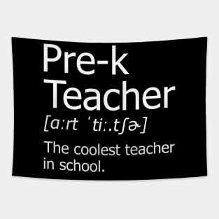 Funny pre k Teacher Meaning T-Shirt Awesome Definition Classic Tapestry