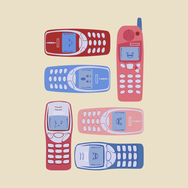 Retro Cellphones by chobopop