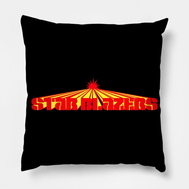 Star Blazers - Red and Yellow Pillow by MalcolmDesigns