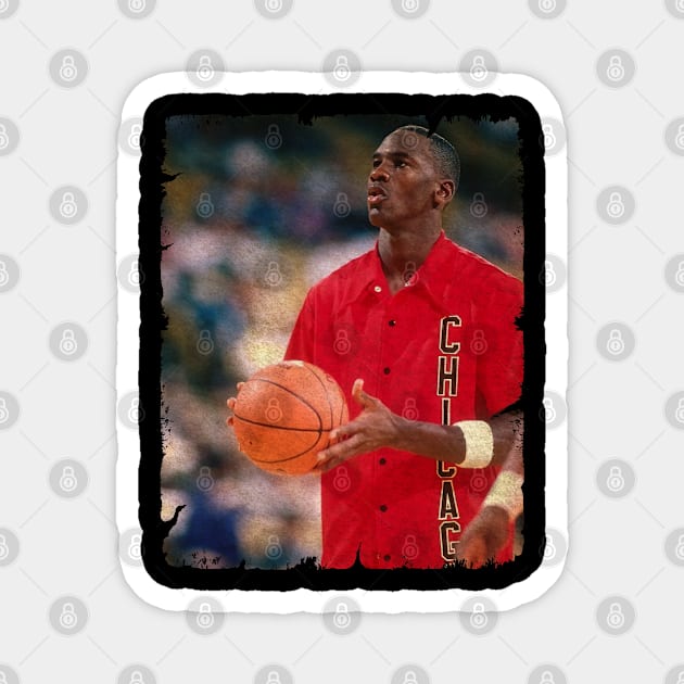 Michael Jordan, Before NBA Finals Championship Magnet by Wendyshopart