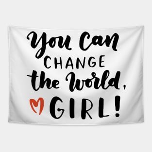 Girl You Can Change The World Feminism Tapestry