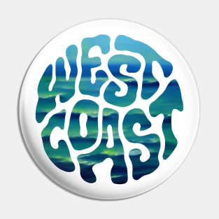 West Coast Word Art Pin