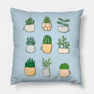 Plants in cups and pots Pillow