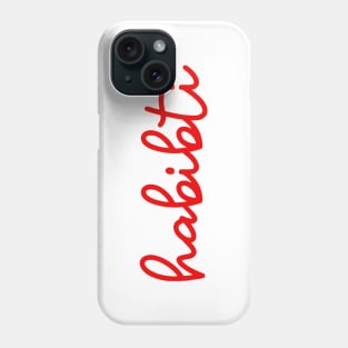 habibti - supreme red Phone Case