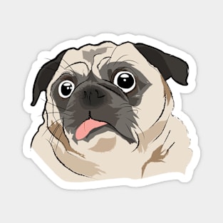 Stress pug Magnet