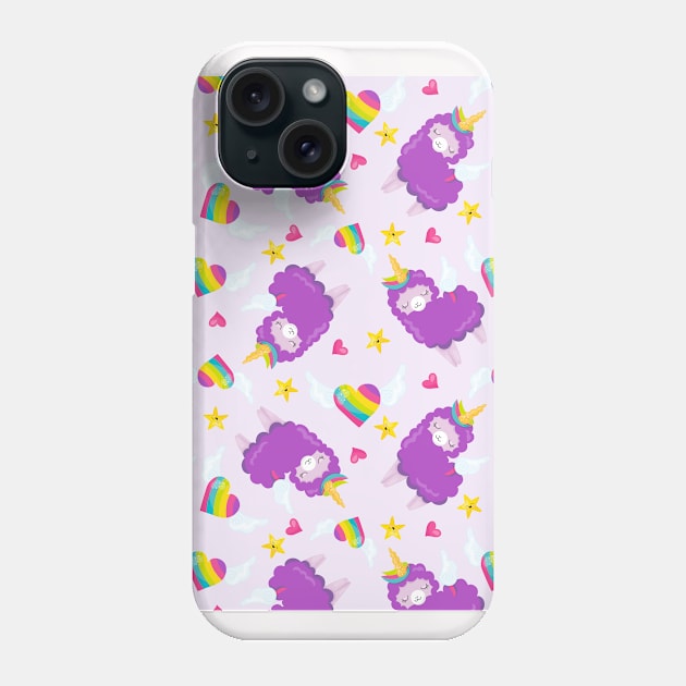 Wannabe Unicorn Purple Lllamacorn Llama Unicorn Neck Gaiter Phone Case by DANPUBLIC