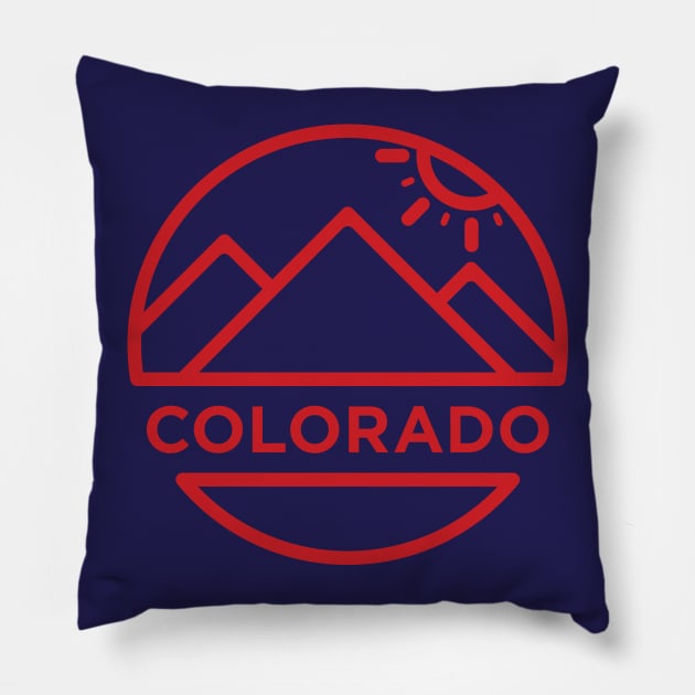 Colorado Badge Pillow by bmaw