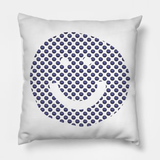 Smiley Face Pattern Very Peri Periwinkle Color of the Year 2022 Pillow