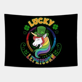 Lucky Lepricorn St. Patrick Kids Shirt Tapestry