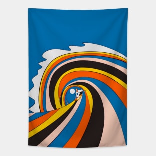 Surf the big wave Tapestry