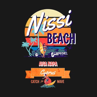 Nissi Beach Cyprus Vintage-Style T-Shirt