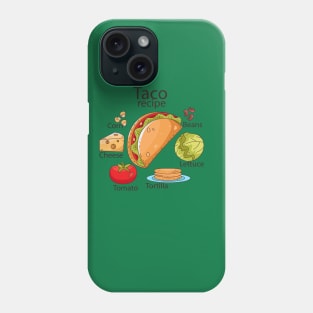 Taco Recipe Phone Case