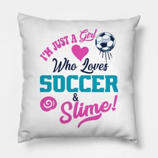 Just a Girl who loves Soccer Women Retro Vintage Soccer Pillow