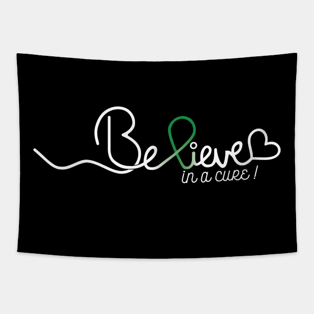 Believe- Adrenal Cancer Gifts Adrenal Cancer Awareness Tapestry by AwarenessClub