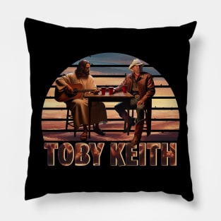 new retro toby keith and god play to the music Pillow