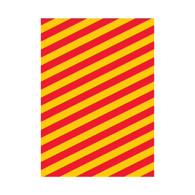 Liverpool Red and Yellow  Angled Stripes by Culture-Factory