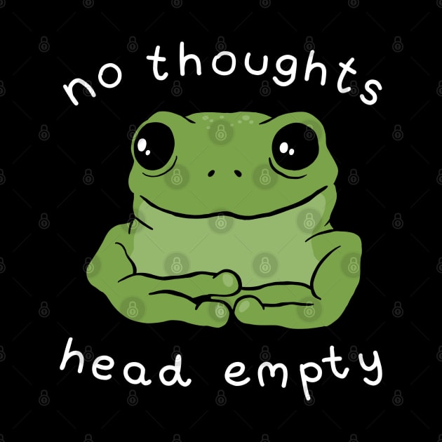 No Thoughts, Head Empty: The Quotable Frog Meme Aesthetic, Big Eyed Kawaii Toad Reflecting on Mental Health by Ministry Of Frogs