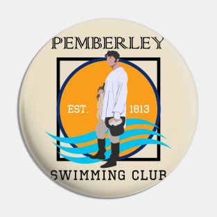 Pemberley Swimming Club Est. 1813 - Pride and Prejudice BLACK Pin