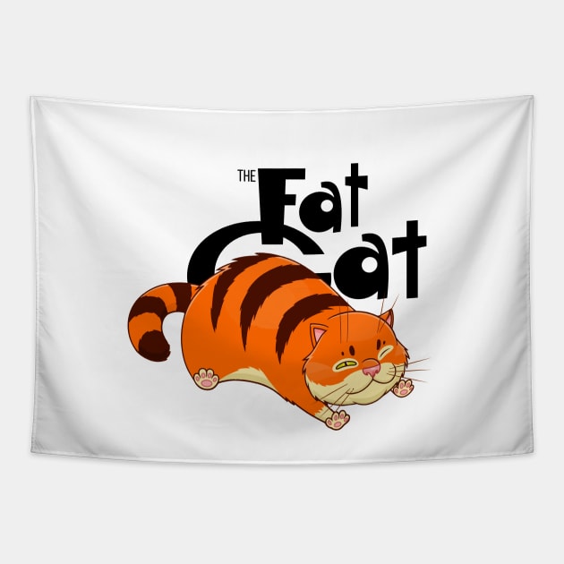 Fat red cat Tapestry by My Happy-Design