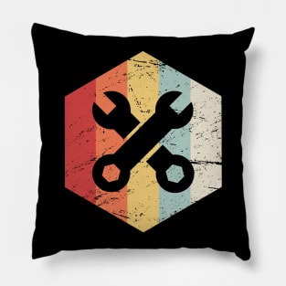 Retro Vintage Wrenches | Funny Plumber Gift Pillow